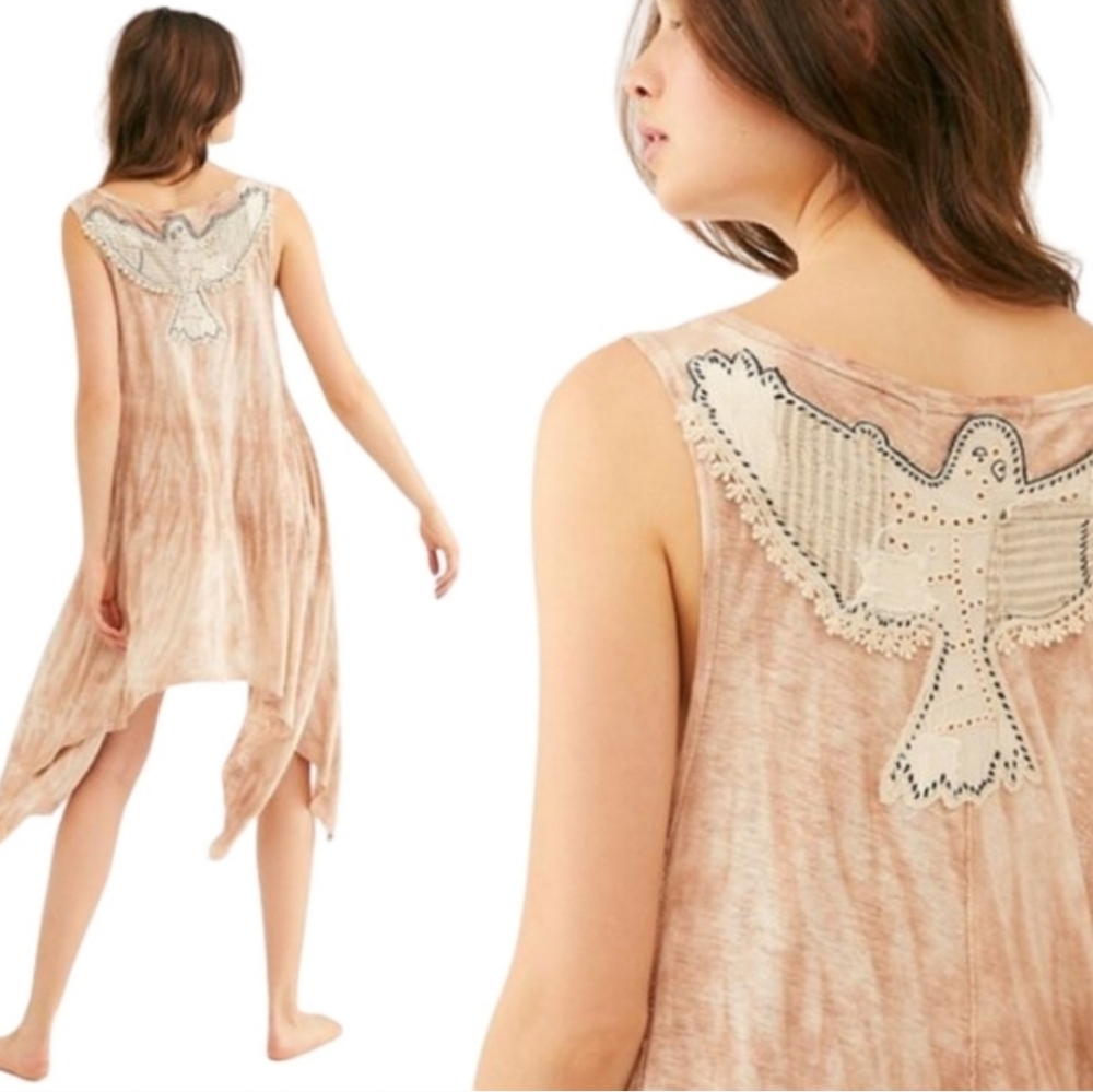 NWOT Free People Sunbeam Tunic Dress, Sustainable, Tiedyed, Sz Small